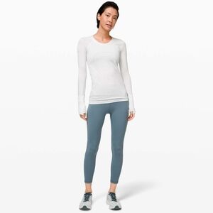 Lululemon Train Times Pant 25" Legging Color Blue Charcoal Size 6 W5BJOS